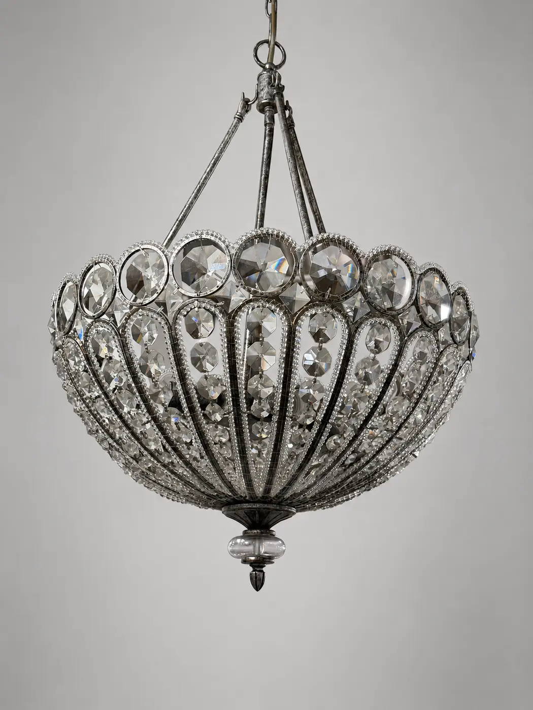 Lustre Treelux Redondo em Cristal K5 com 3 Luzes