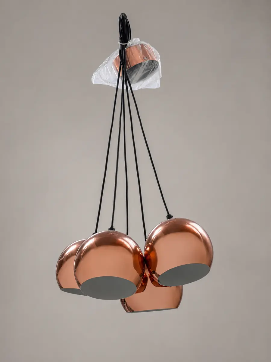 Pendente Treelux Brizie Cobre com 5 Luzes
